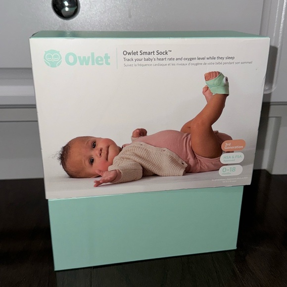 Owlet smart socks in mint - Picture 1 of 6